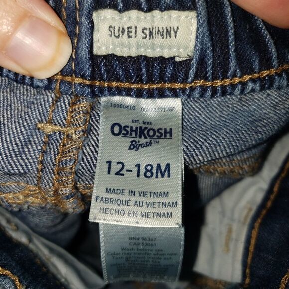 OSHKOSH B'GOSH SUPER SKINNY JEAN JEGGING SIZE 12-18 MONTHS - Picture 3 of 3